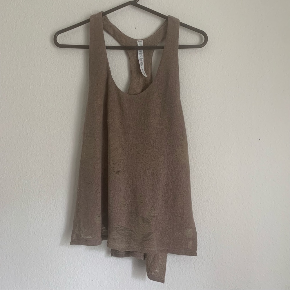 Alo Yoga Tank Top Large Tan Brown